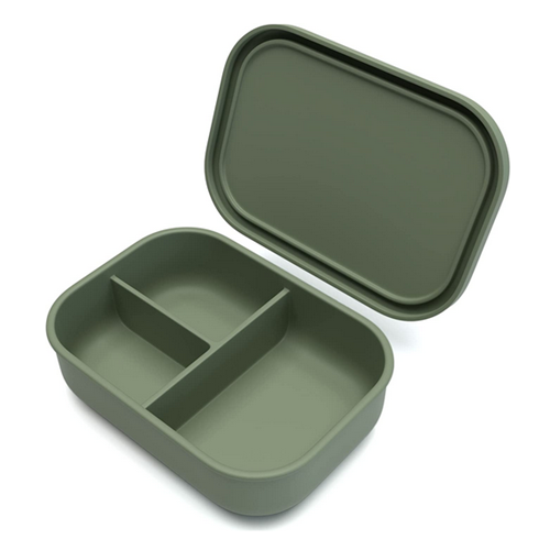 Compartment silicone bento lunch leak proof box container