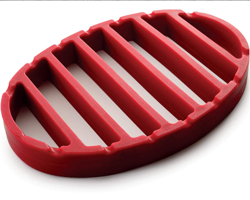 Oval silicone roast rack