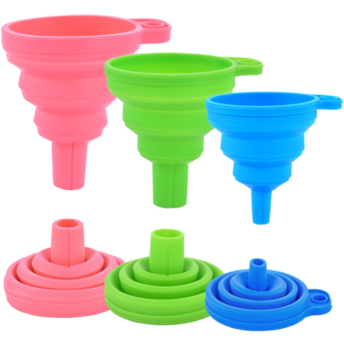 Kitchen silicone collapsible funnel