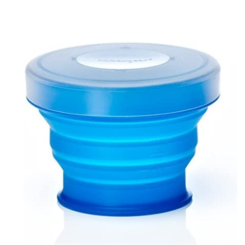 Food grade silicone foldable cup with lid