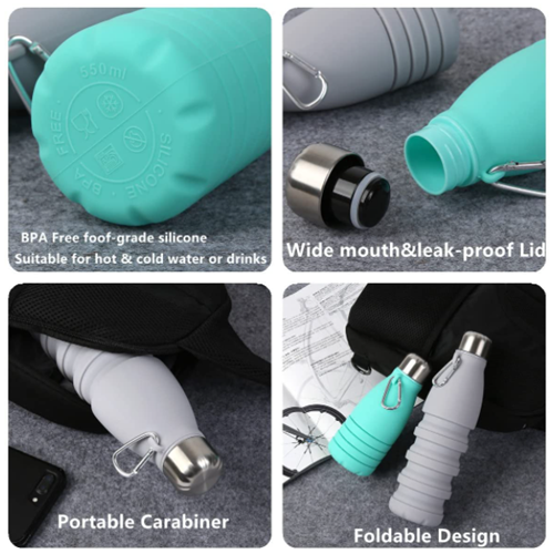 collapsible silicone water bottle