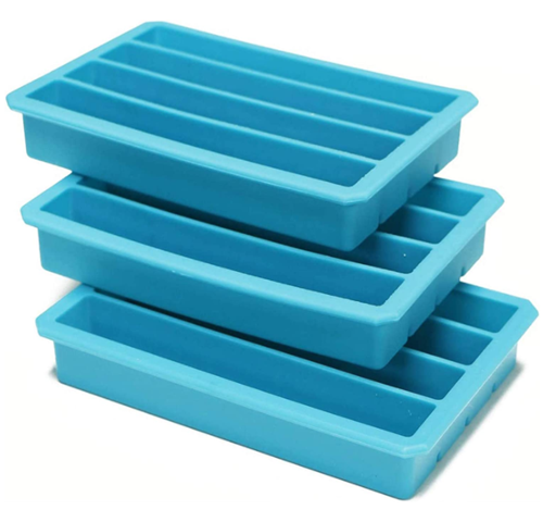 Long silicone ice cube trays