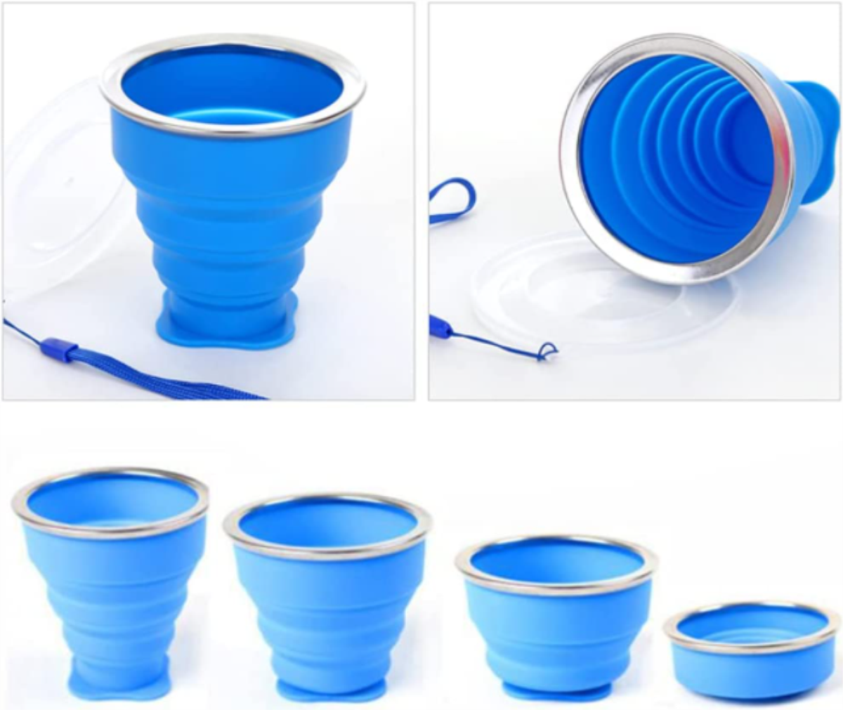 Silicone folding cups