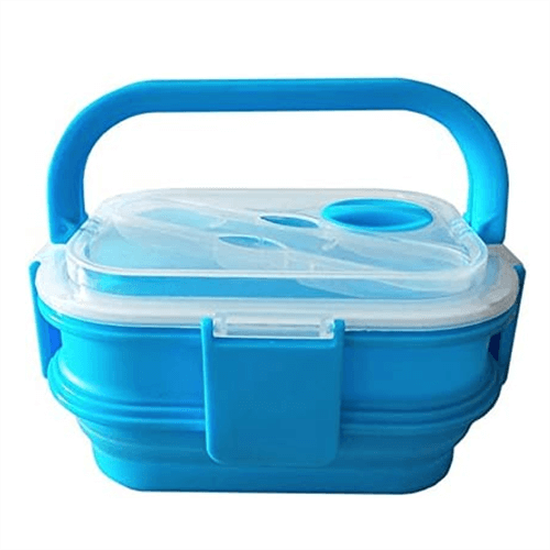 Bento foldable box silicone lunch container 