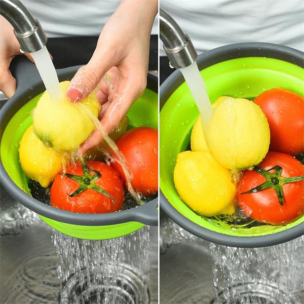 Collapsible silicone strainer dish basin(图1)