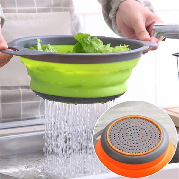 Collapsible silicone strainer dish basin(图2)