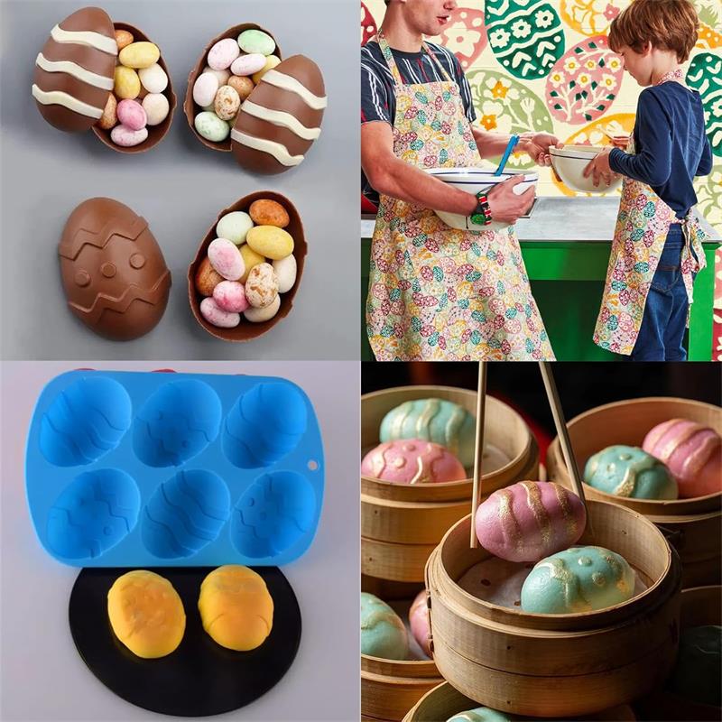 Silicone non-stick egg shaped DIY cake and chocolate mold(图1)