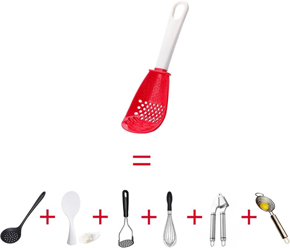 Silicone multifunctional kitchen cooking spoons(图1)