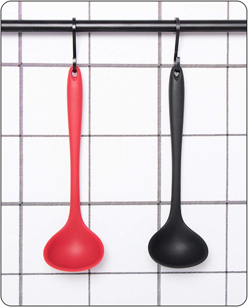 Silicone long handle soup spoon set(图2)