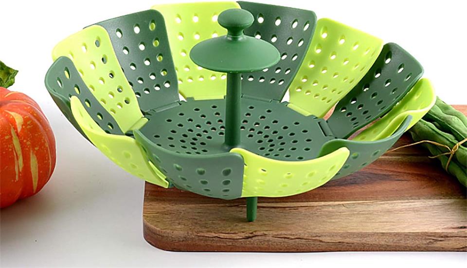 Silicone folding steamer basket kitchenware accessory(图1)