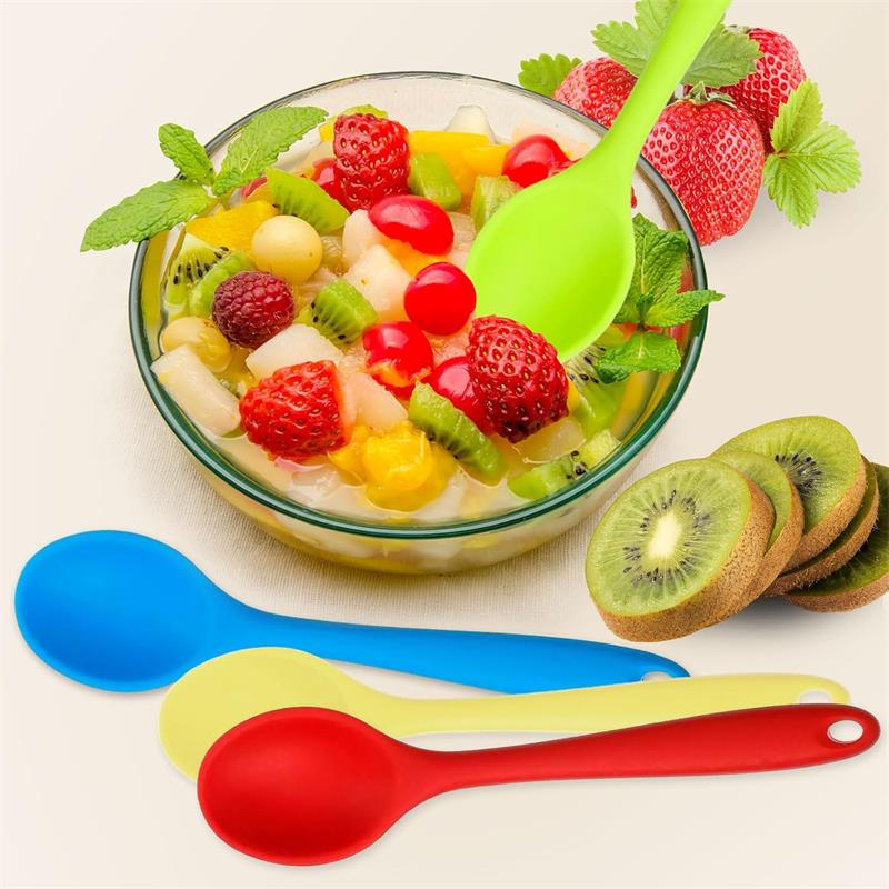 Silicone nonstick kitchen stirring mxing tools spoons(图1)