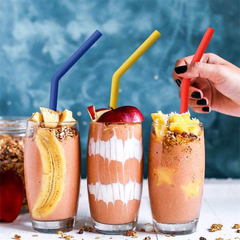 Reusable long flexible silicone drinking straws(图1)